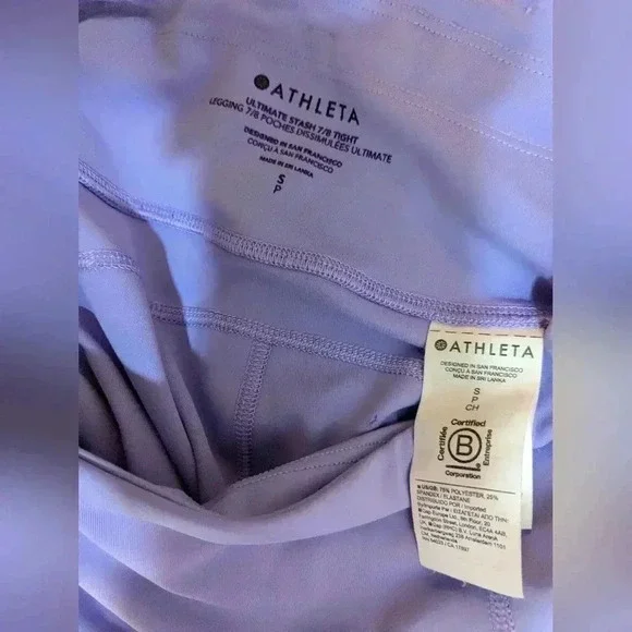 Athleta Ultimate Stash 7/8 Tights / Leggings in Madeira Purple SZ S/P Sold Out - Picture 6 of 6